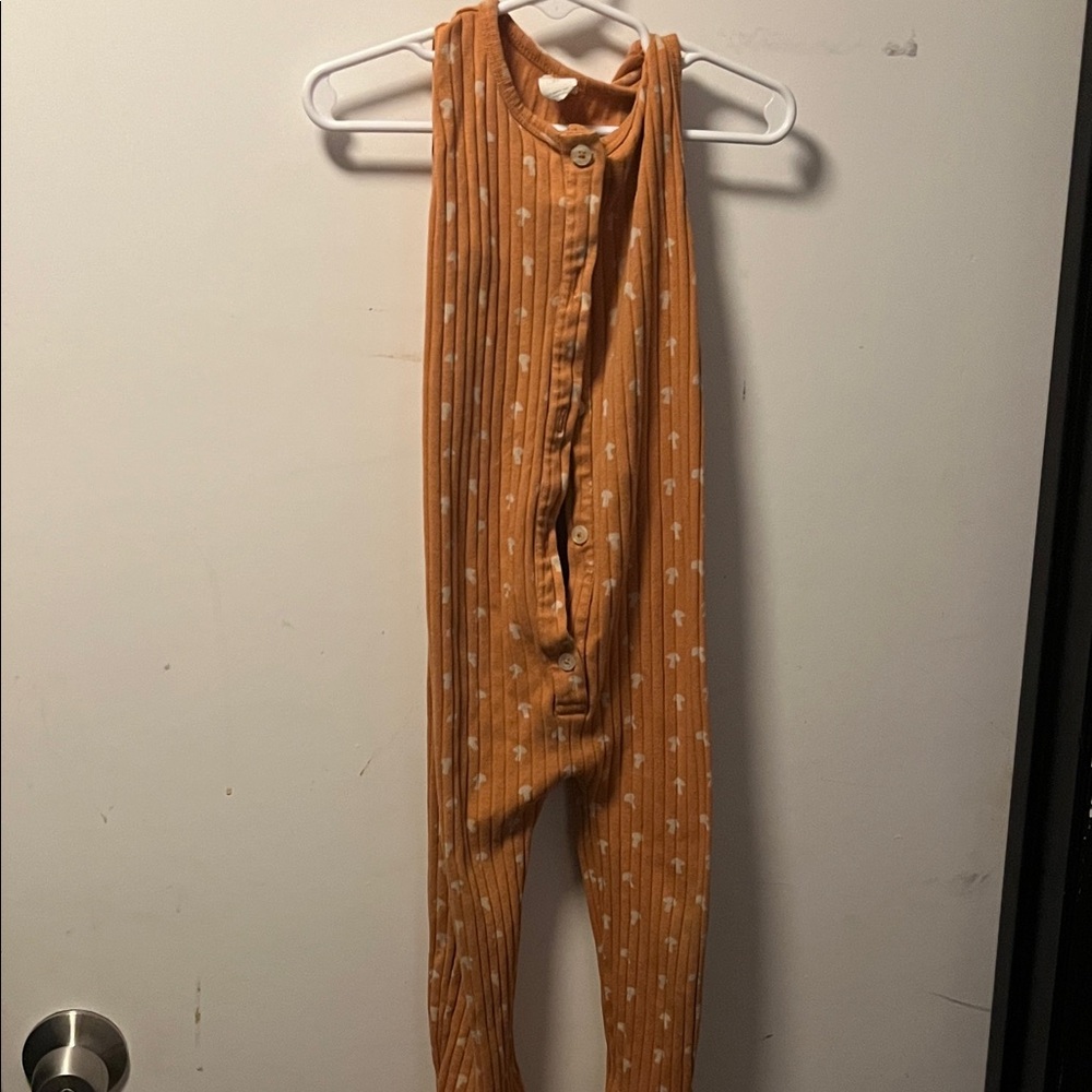 Kate Quinn Tangerine Button-Up Bodysuit